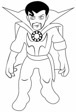 Dr. Strange boyama sayfası,  coloring page, Küçük ama çok güçlü bir büyücü., 