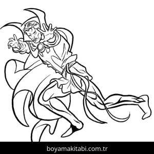 Dr. Strange boyama sayfası – boyama etkinliği, çocuk aktivitesi