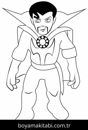 Dr. Strange boyama sayfası – eğitici aktivite, yaratıcılık