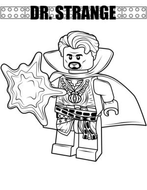 Dr. Strange boyama sayfası,  coloring page, Kurucu Doctor Strange Lego hayranları için, 