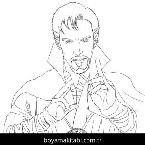 Dr. Strange boyama sayfası – çocuklar için, çizgi film temalı