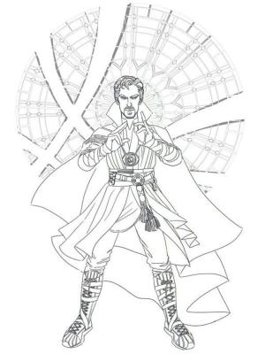 Dr. Strange boyama sayfası,  coloring page, Dünyanın büyülü tehditlere karşı koruyucusu., 