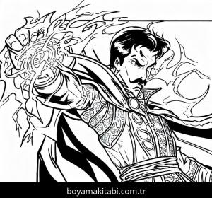 Dr. Strange boyama sayfası – okul öncesi, evde etkinlik