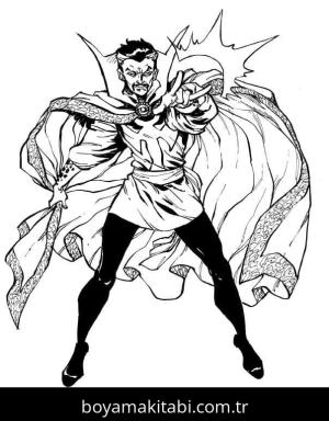Dr. Strange boyama sayfası – ücretsiz yazdır, boyama etkinliği