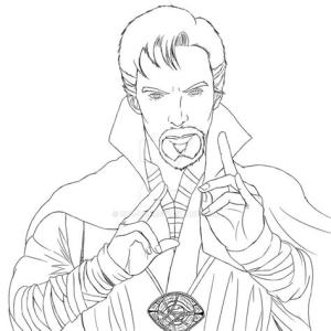 Dr. Strange boyama sayfası,  coloring page, Doktor Strange ve Zaman Taşı, 