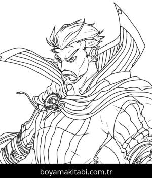 Dr. Strange boyama sayfası – yaratıcılık, eğlenceli etkinlik