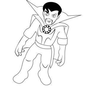 Dr. Strange boyama sayfası,  coloring page, Chibi Dr. Strange, 