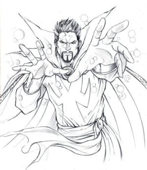 Dr. Strange boyama sayfası,  coloring page, Doktor Strange sihirli bir kalkan koyacak, 