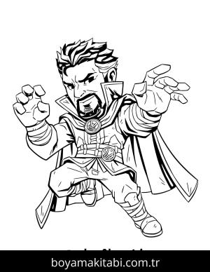 Dr. Strange boyama sayfası – ücretsiz yazdır, boyama etkinliği