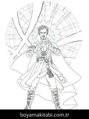Dr. Strange boyama sayfası – eğitici aktivite, yaratıcılık
