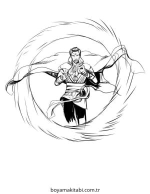 Dr. Strange boyama sayfası – yaratıcılık, eğlenceli etkinlik