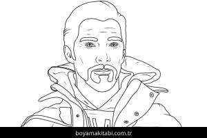Dr. Strange boyama sayfası – kolay boyama, eğitici aktivite