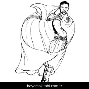 Dr. Strange boyama sayfası – sanatsal çalışma, çocuklar için