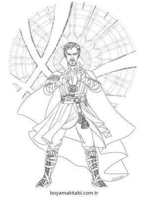 Dr. Strange boyama sayfası – yaratıcılığı geliştirir, keyifli zaman