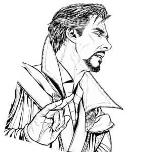 Dr. Strange boyama sayfası,  coloring page, Doktor büyülü varlıkların enerjisini çağırabilir., 