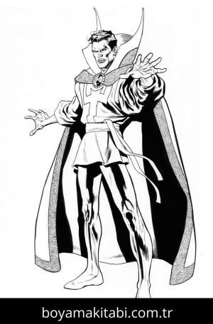 Dr. Strange boyama sayfası – evde etkinlik, ücretsiz yazdır