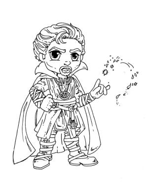 Dr. Strange boyama sayfası,  coloring page, Sevimli Doktor Strange, 