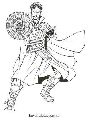 Dr. Strange boyama sayfası – ücretsiz yazdır, boyama etkinliği