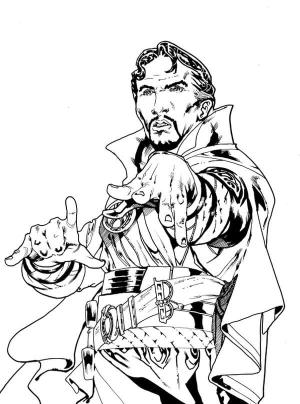 Dr. Strange boyama sayfası,  coloring page, Bir süper kahraman illüzyonlar yaratabilir., 