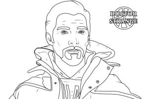 Dr. Strange boyama sayfası,  coloring page, Dr. Strange rolünde Benedict Cumberbatch boyama sayfası, 