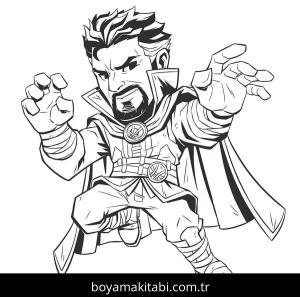 Dr. Strange boyama sayfası – evde etkinlik, ücretsiz yazdır