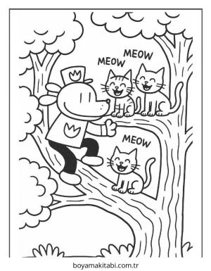 Dog Man boyama sayfası – yaratıcılık, eğlenceli etkinlik