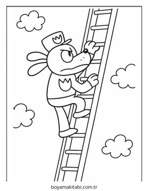 Dog Man boyama sayfası – boyama etkinliği, çocuk aktivitesi