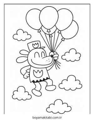 Dog Man boyama sayfası – yaratıcılık, eğlenceli etkinlik