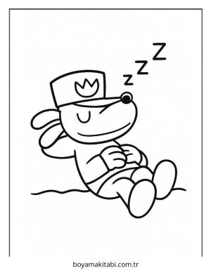 Dog Man boyama sayfası – eğlenceli etkinlik, el becerilerini geliştirir