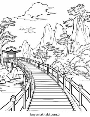 Doğa boyama sayfası – evde etkinlik, ücretsiz yazdır