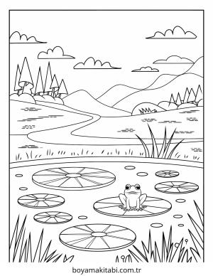 Doğa boyama sayfası – eğitici aktivite, yaratıcılık