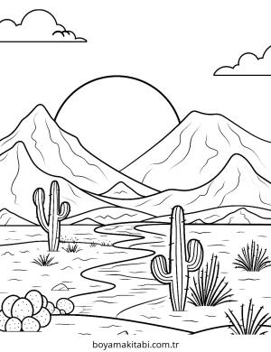 Doğa boyama sayfası – eğitici aktivite, yaratıcılık