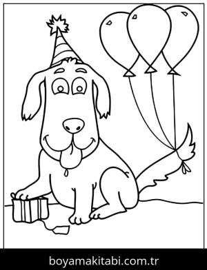 Doğum günü boyama sayfası – çocuk aktivitesi, PDF indir