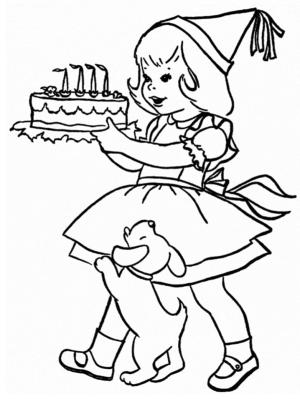 Doğum günü boyama sayfası,  coloring page, Doğum Günü Arka Planını, 