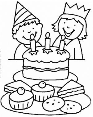 Doğum günü boyama sayfası,  coloring page, Doğum Günü Partisi, 