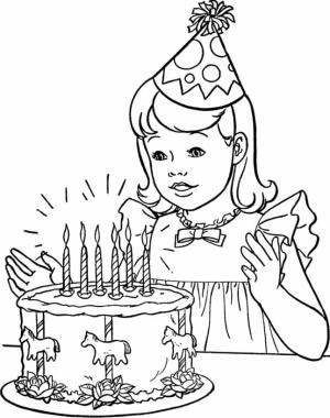 Doğum günü boyama sayfası,  coloring page, Doğum Günü Yeteneği Sayfası, 