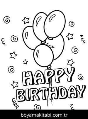 Doğum günü boyama sayfası – evde etkinlik, ücretsiz yazdır