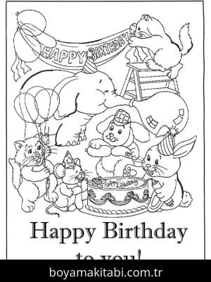 Doğum günü Boyama