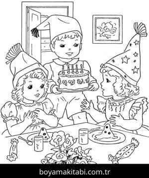 Doğum günü Boyama