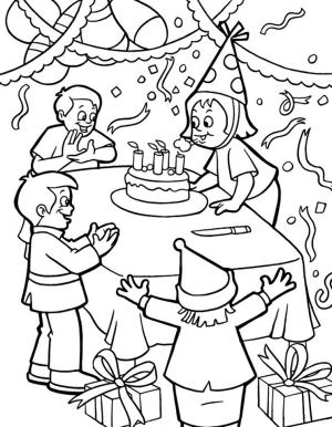 Doğum Günün Kutlu Olsun boyama sayfası,  coloring page, Doğum Günü Partisi, 