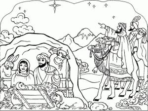 Doğum Sahnesi boyama sayfası,  coloring page, Doğum Sahnesi çocuklara ücretsiz, 