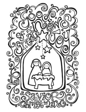 Doğum Sahnesi boyama sayfası,  coloring page, Rabbimiz İsa’nın doğuşu, 