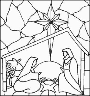 Doğum Sahnesi boyama sayfası,  coloring page, Doğum Sahnesi resmi, 