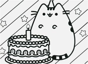 Doğumgünü Pastası boyama sayfası,  coloring page, Doğum Günü Pastası ile Pusheen, 