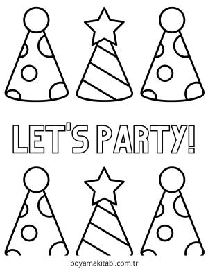 Doğumgünü boyama sayfası – evde etkinlik, ücretsiz yazdır