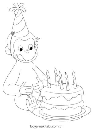 Doğumgünü boyama sayfası – yaratıcılık, eğlenceli etkinlik