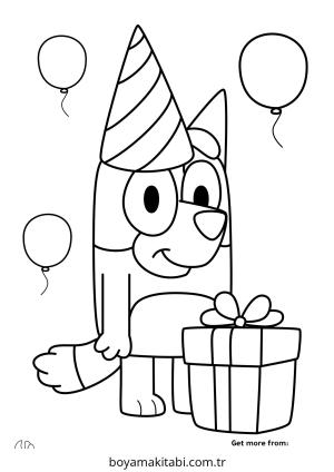 Doğumgünü boyama sayfası – boyama çalışması, yaratıcılığı geliştirir