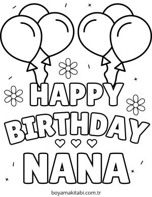 Doğumgünü boyama sayfası – yaratıcılık, eğlenceli etkinlik