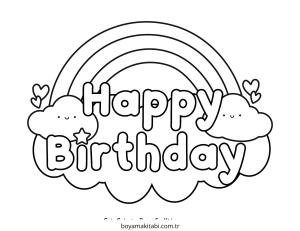 Doğumgünü boyama sayfası – eğitici aktivite, yaratıcılık