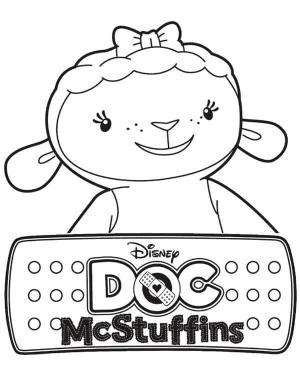 Doktor McStuffins boyama sayfası,  coloring page, Mutlu Lambie, 